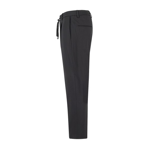 Daniele Alessandrini - Pantalone nero con girovita elasticizzato e laccetti per 2