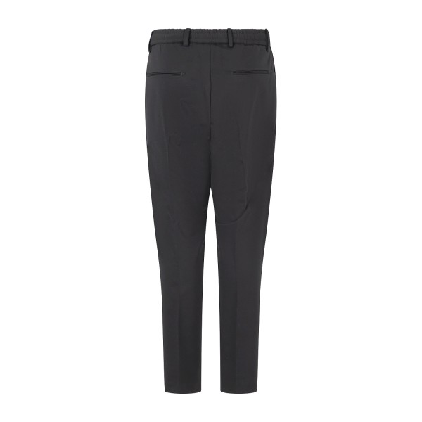 Daniele Alessandrini - Pantalone nero con girovita elasticizzato e laccetti per