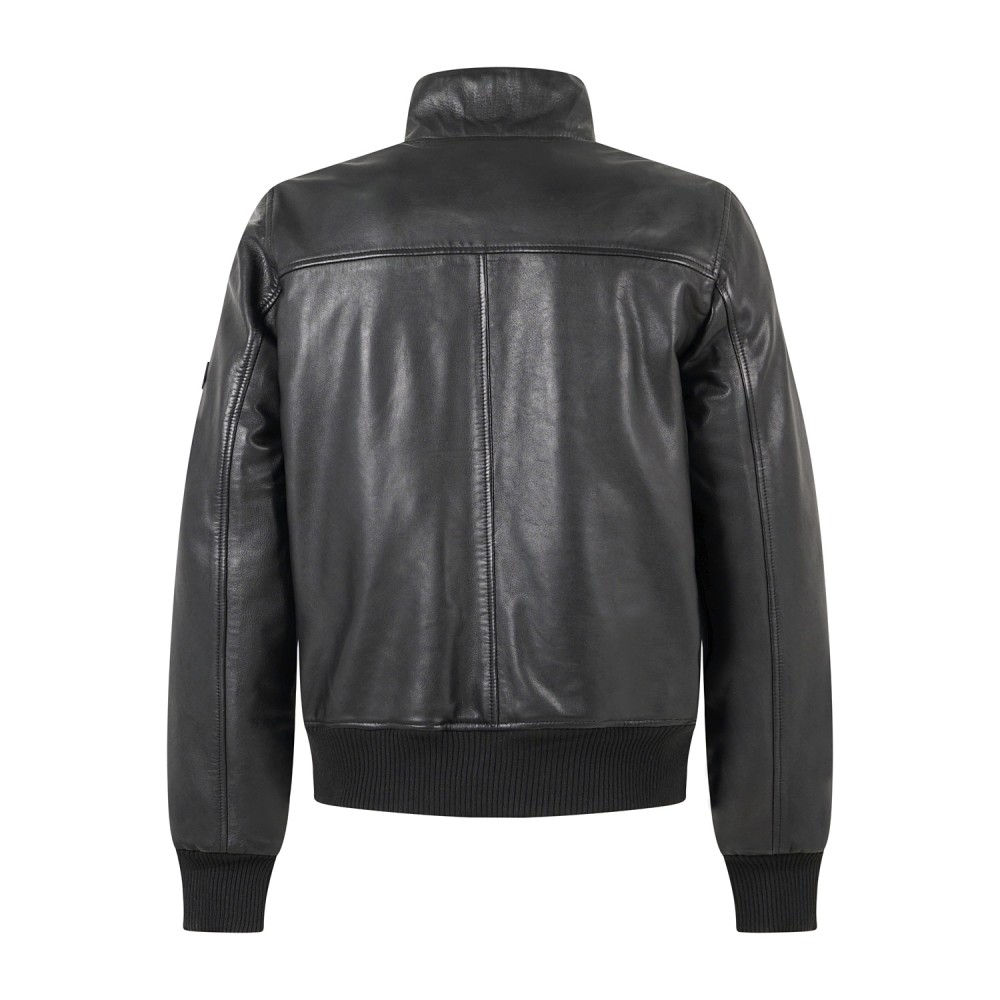 Blauer - Giubbotto Bryant nero con cappuccio a effetto onde per uomo | adams