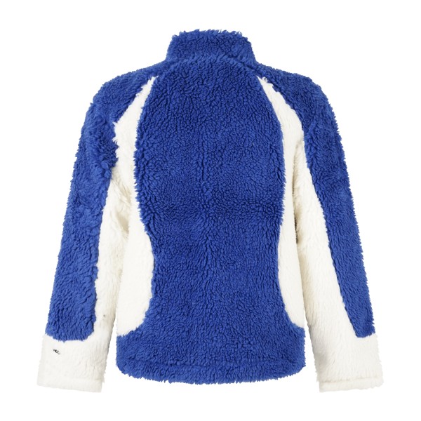 Obey - Giubbotto Center Field blu in sherpa con zip e logo per uomo | 121800625