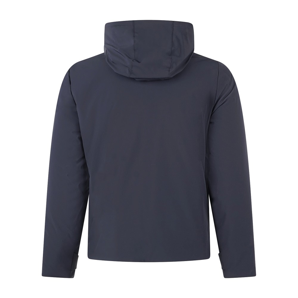 HèSKIMO - Giubbotto con cappuccio blu in tessuto tecnico per uomo | he2440005