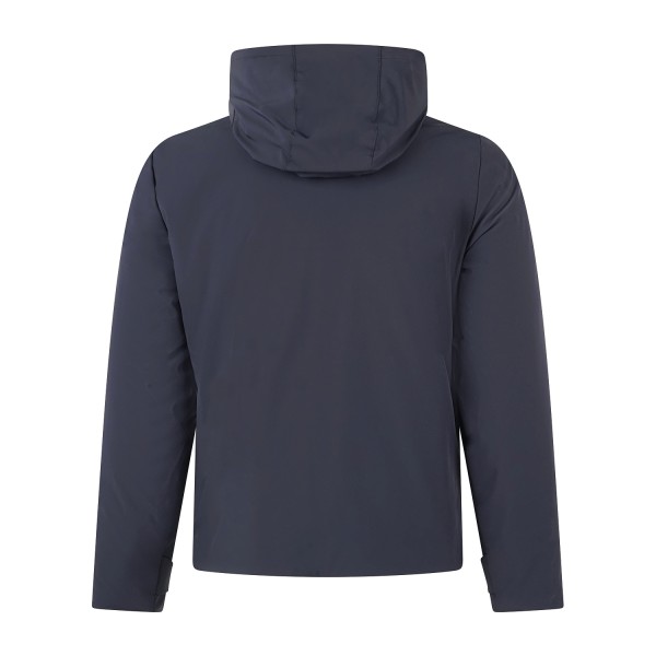 HèSKIMO - Giubbotto con cappuccio blu in tessuto tecnico per uomo | he2440005