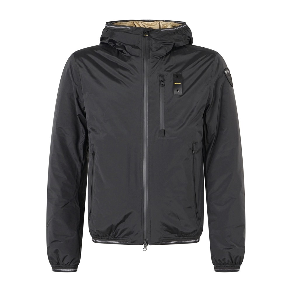 Blauer - Giubbotto Devon nero con cappuccio ed interno in ecopelliccia per uomo
