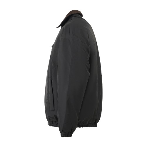 Obey - Giubbotto Elysian nera con colletto in velluto a coste e logo per uomo | 2
