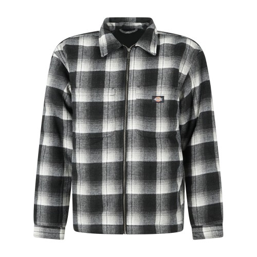 Dickies - Giubbotto Florence nero in flanella fantasia quadri per uomo |