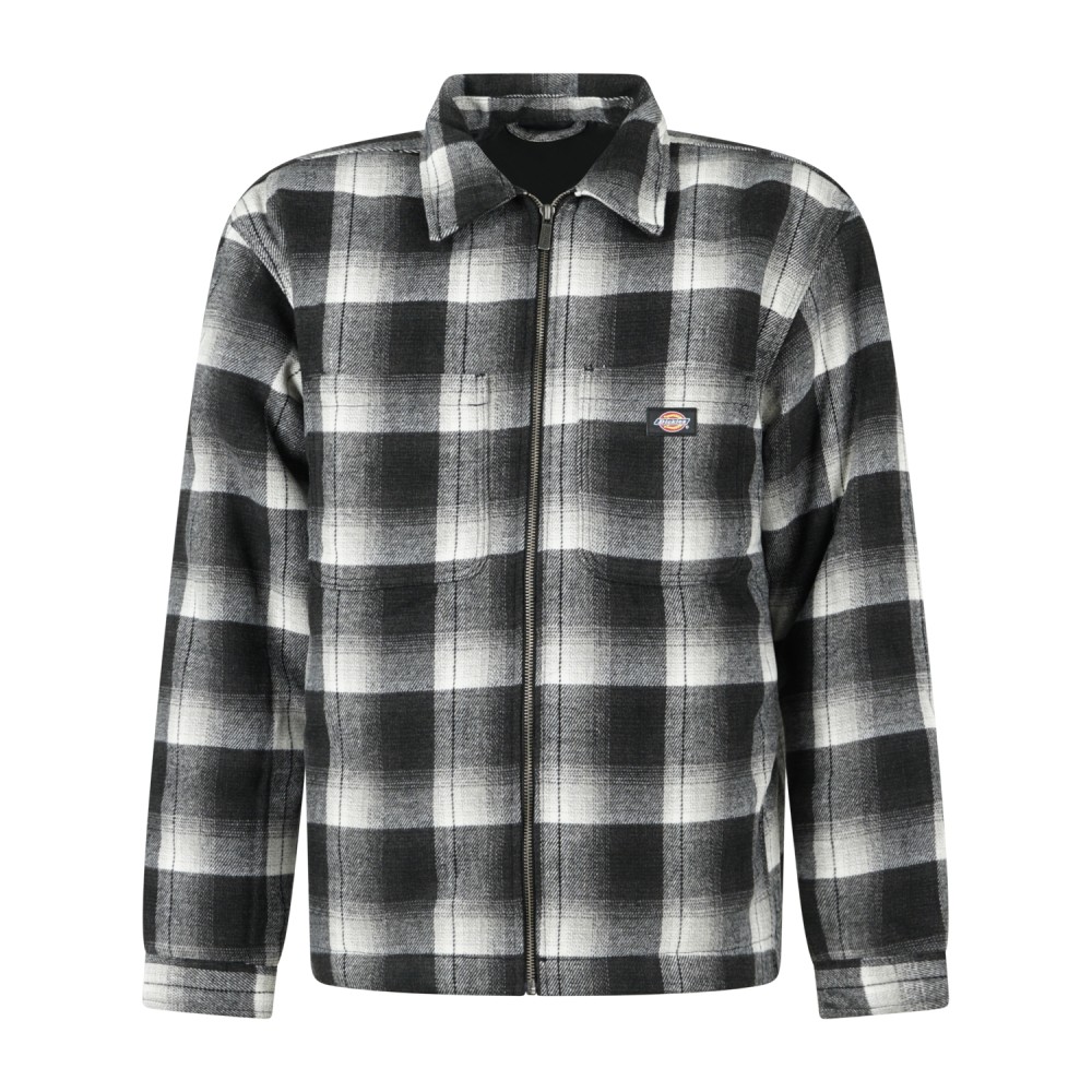 Dickies - Giubbotto Florence nero in flanella fantasia quadri per uomo |