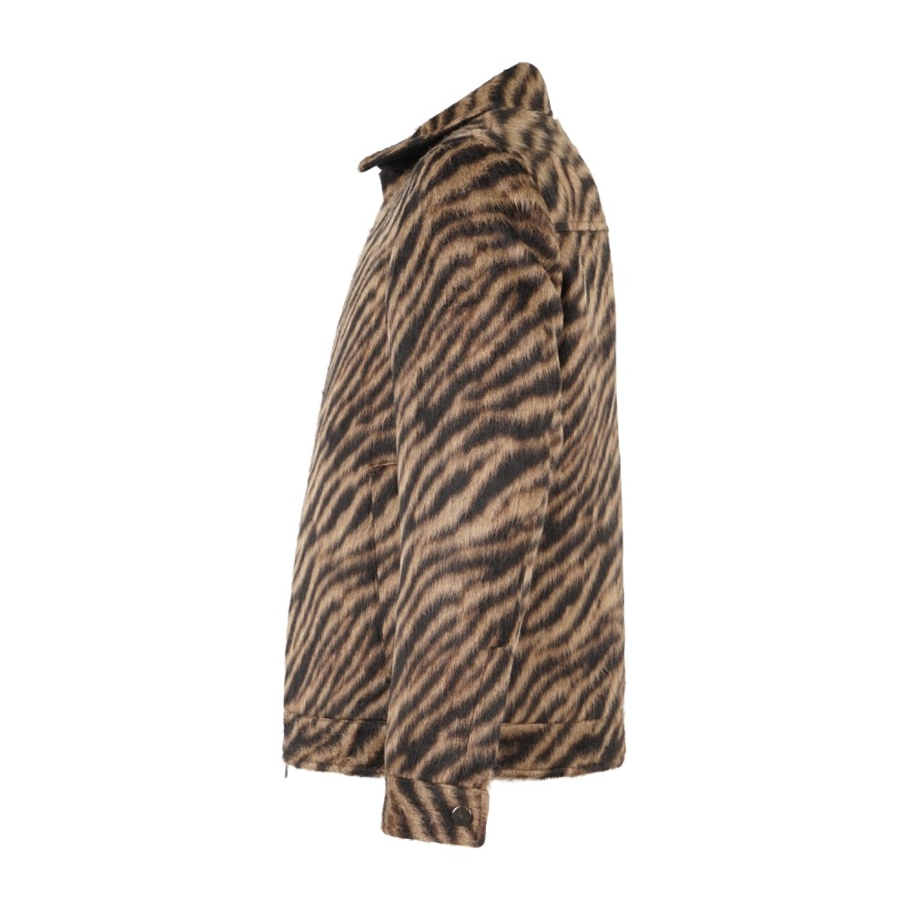 Daniele Alessandrini - Giubbotto multicolor in misto lana fantasia animalier