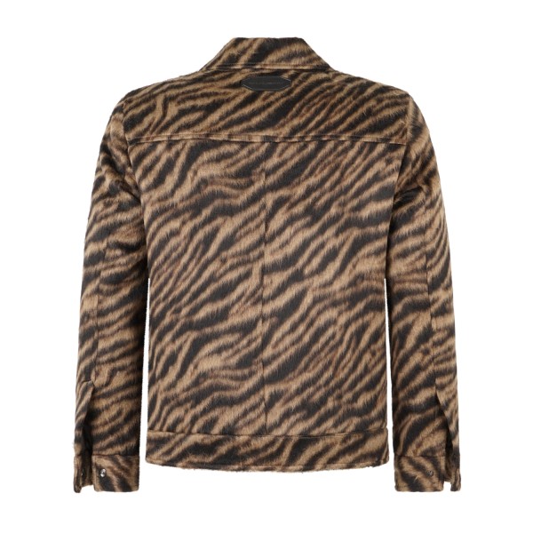 Daniele Alessandrini - Giubbotto multicolor in misto lana fantasia animalier