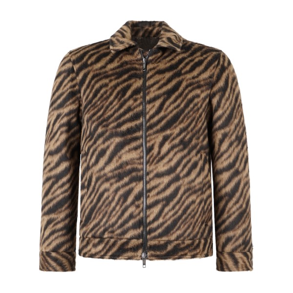 Daniele Alessandrini - Giubbotto multicolor in misto lana fantasia animalier