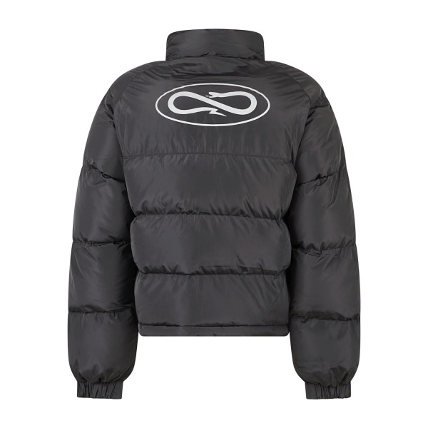 Propaganda - Giubbotto nero bomber Triangle Cobrahm con stampa sul retro per