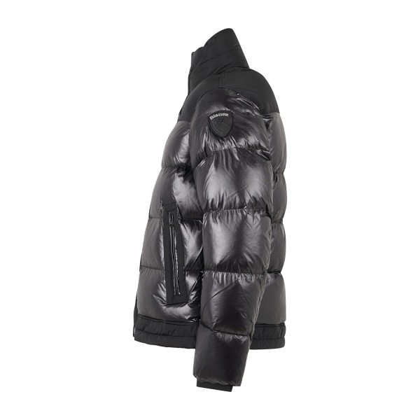 Blauer - Giubbotto Perkins nero effetto trapuntato con inserti in taslan per