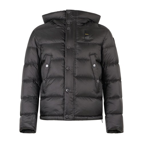 Blauer - Giubbotto piumino Clipper nero con cappuccio a effetto trapuntato