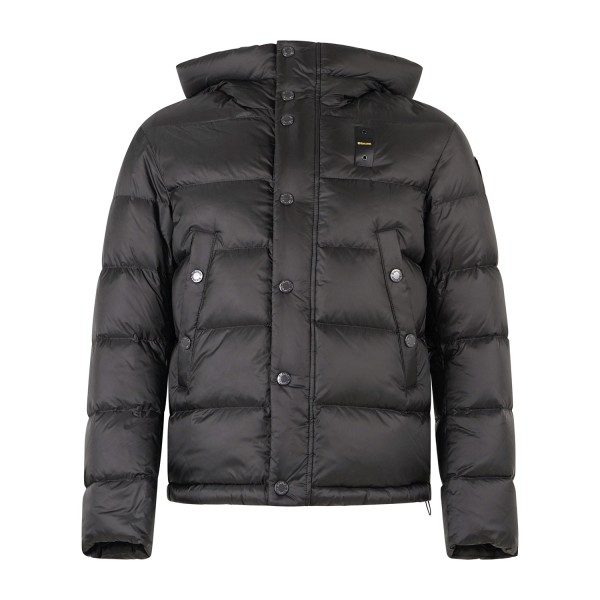 Blauer - Giubbotto piumino Clipper nero con cappuccio a effetto trapuntato