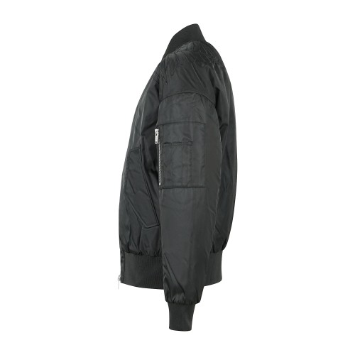 County Of Milan - Giubotto bomber nero in nylon con ricamo ali per uomo | 2