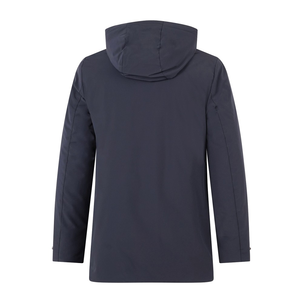 HèSKIMO - Parka con cappuccio blu in tessuto tecnico per uomo | he2440006 blu