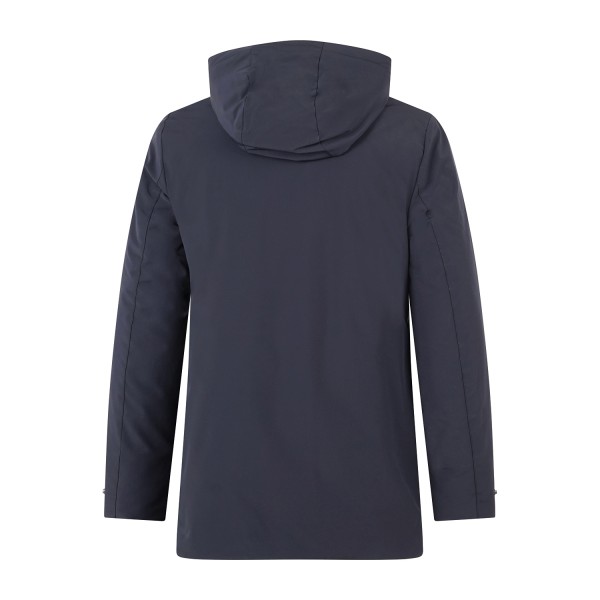 HèSKIMO - Parka con cappuccio blu in tessuto tecnico per uomo | he2440006 blu