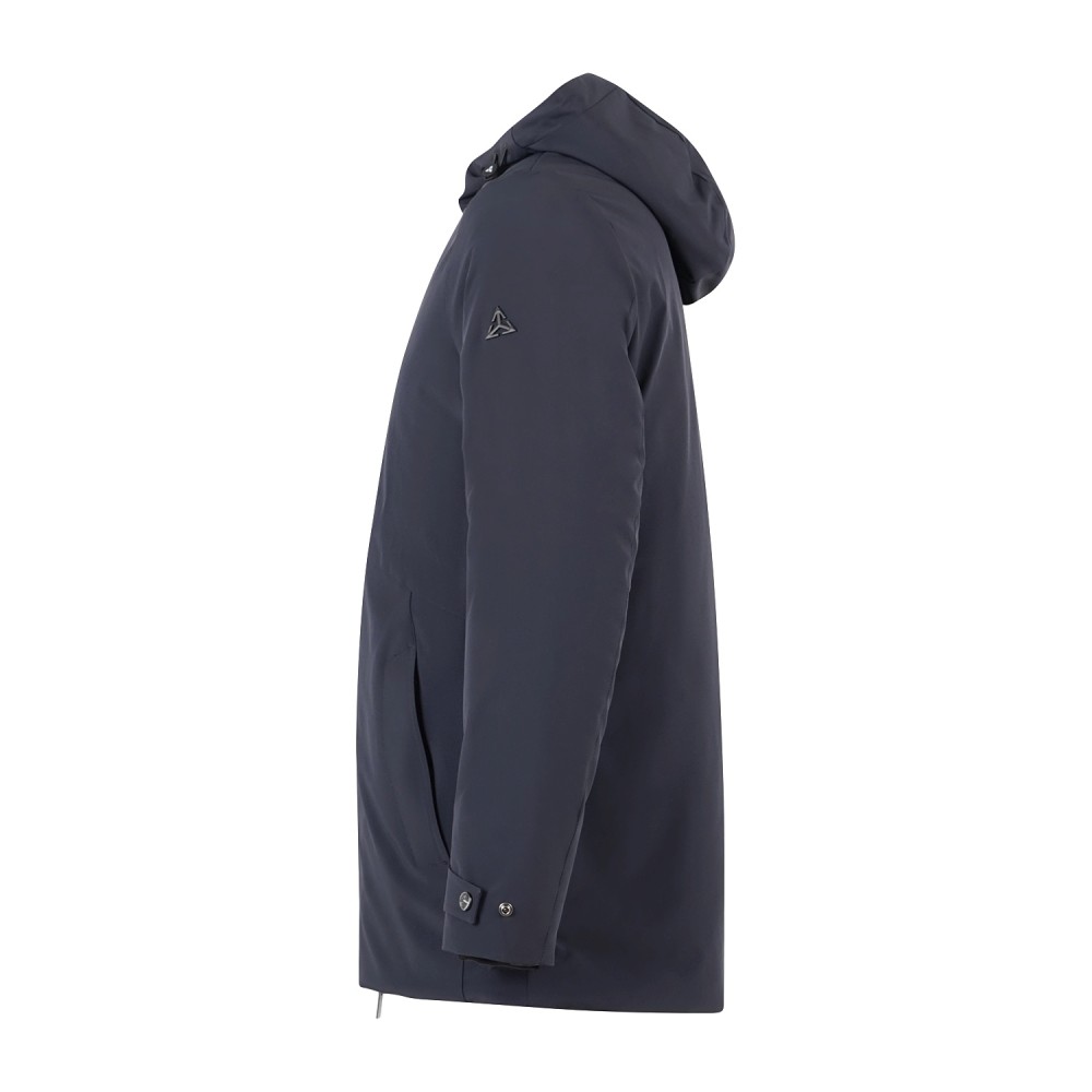 HèSKIMO - Parka con cappuccio blu in tessuto tecnico per uomo | he2440006 blu