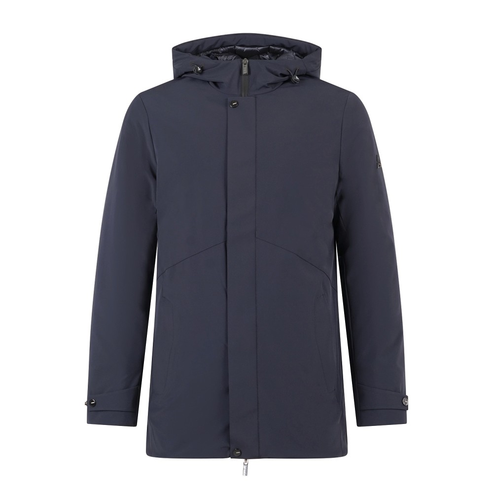 HèSKIMO - Parka con cappuccio blu in tessuto tecnico per uomo | he2440006 blu