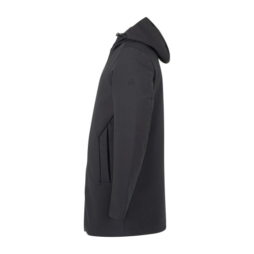 HèSKIMO - Parka con cappuccio nero in tessuto tecnico per uomo | he2440015 nero 2