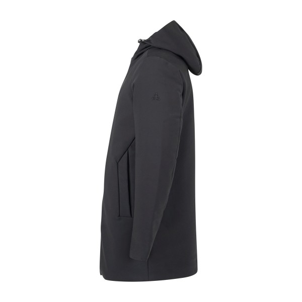 HèSKIMO - Parka con cappuccio nero in tessuto tecnico per uomo | he2440015 nero