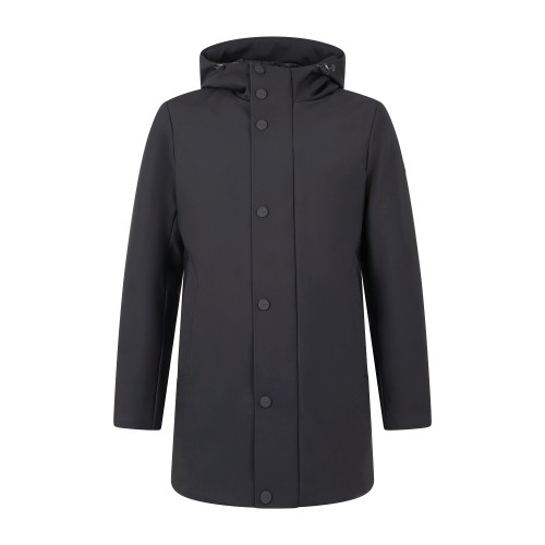 HèSKIMO - Parka con cappuccio nero in tessuto tecnico per uomo | he2440015 nero