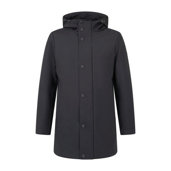 HèSKIMO - Parka con cappuccio nero in tessuto tecnico per uomo | he2440015 nero