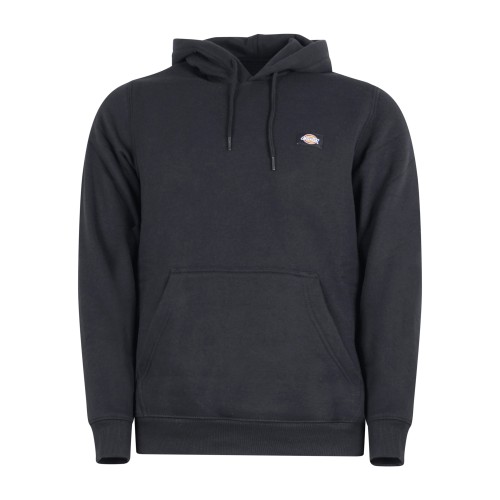 Dickies - Felpa con cappuccio Oakport nera in cotone con patch logo sul petto