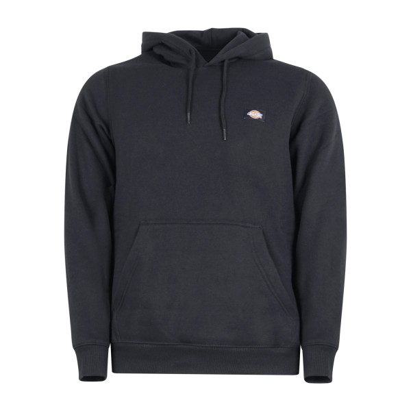 Dickies - Felpa con cappuccio Oakport nera in cotone con patch logo sul petto