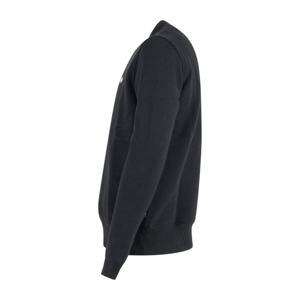 Dickies - Felpa girocollo Oakport nera in cotone con patch logo sul petto per