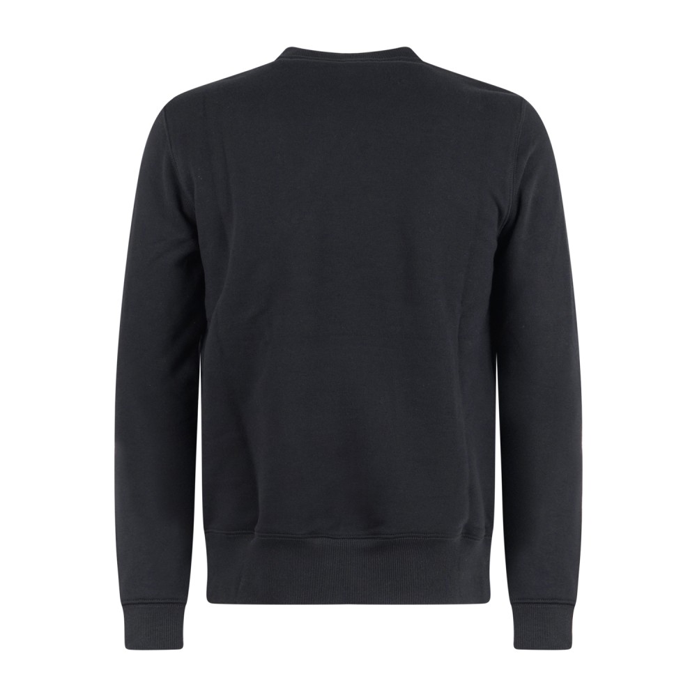 Dickies - Felpa girocollo Oakport nera in cotone con patch logo sul petto per