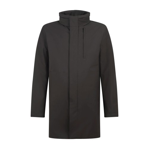 DUNO - Impermeabile Blake z marrone in tessuto tecnico 3 layer per uomo |