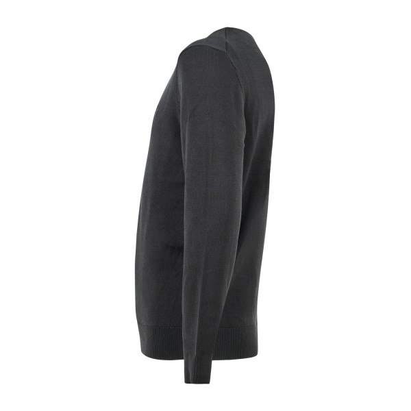 Timberland - Maglioncino girocollo nero in cotone logo ricamato regular fit per
