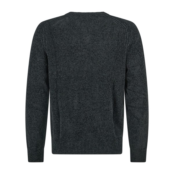 Barbati - Maglione girocollo nero in ciniglia regular fit per uomo | ma-b251p