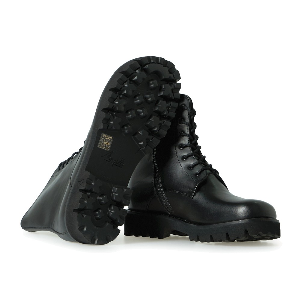 Morgillo - Stivaletto nero in pelle con full zip per uomo | 911/13 freddie