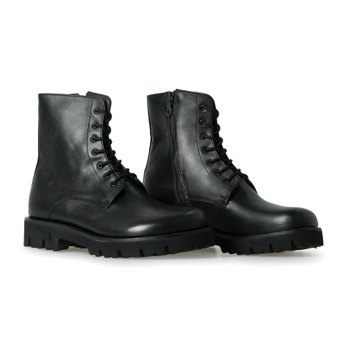 Morgillo - Stivaletto nero in pelle con full zip per uomo | 911/13 freddie 2