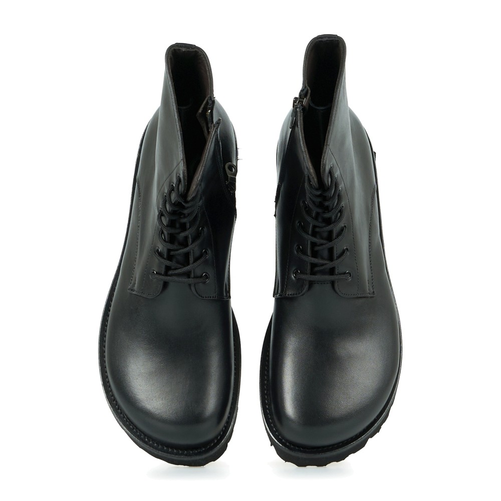 Morgillo - Stivaletto nero in pelle con full zip per uomo | 911/13 freddie