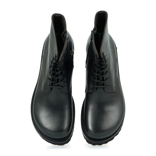 Morgillo - Stivaletto nero in pelle con full zip per uomo | 911/13 freddie