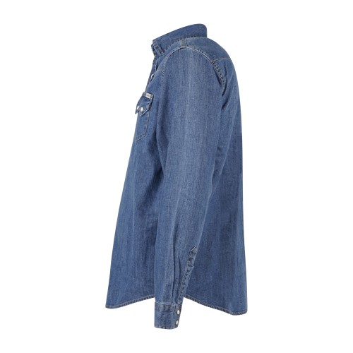 Roy Roger's - Camicia Bruce in jeans denim medio manica lunga con tasche sul 2