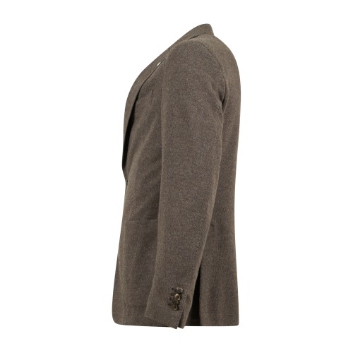 L.B.M. 1911 - Giacca marrone monopetto in jersey di misto cashmere per uomo | 2