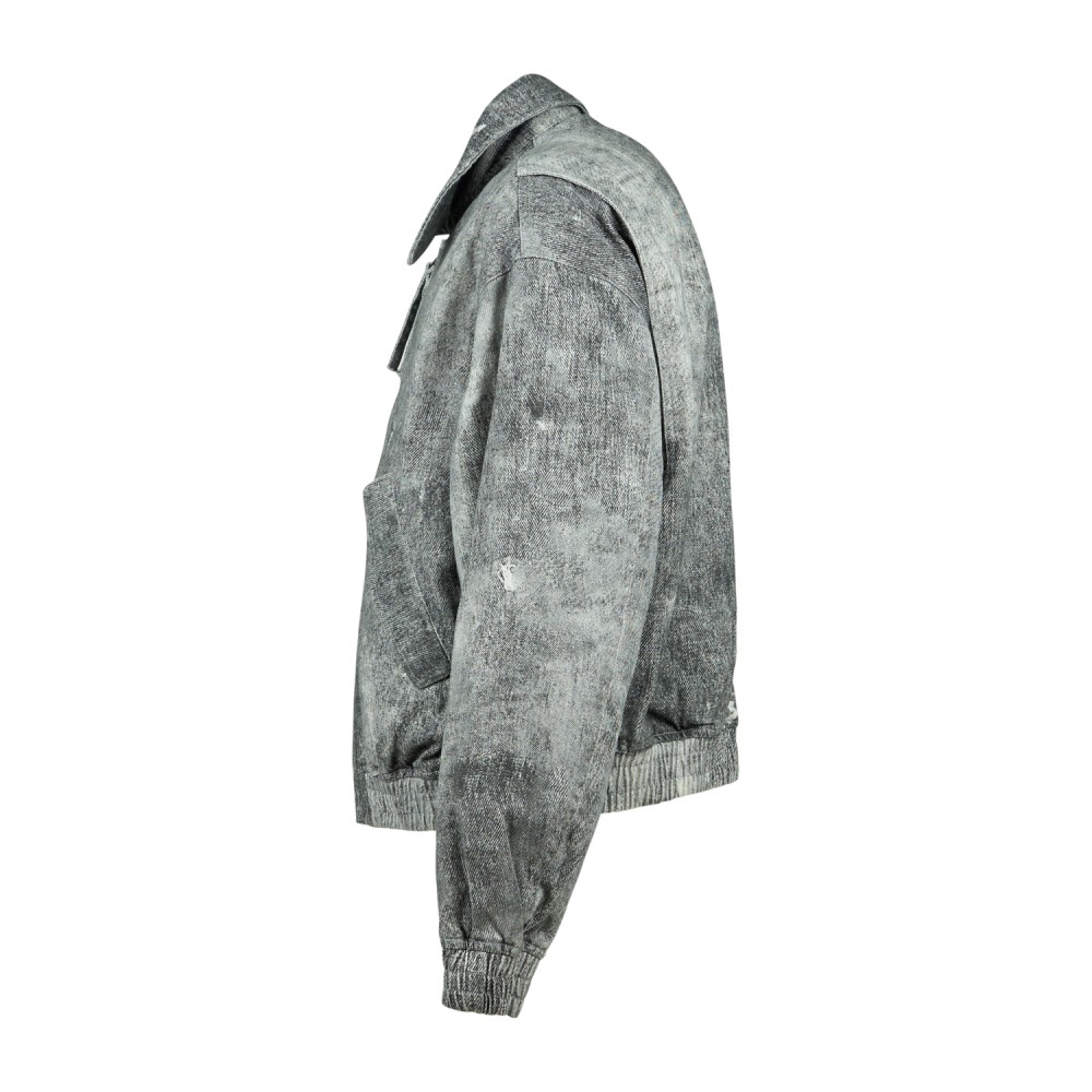 Woodbird - Giubbotto grigio in cotone a fantasia relaxed fit per uomo |