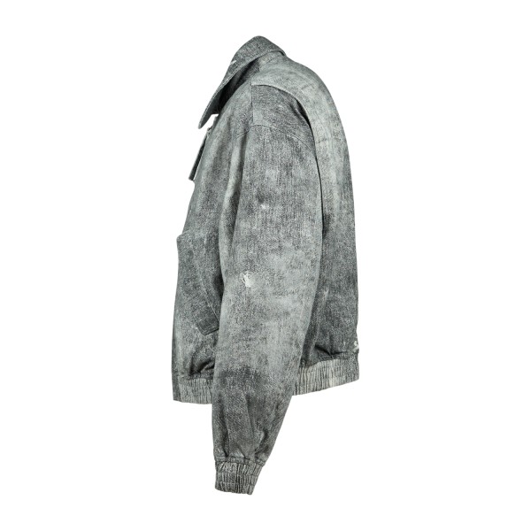 Woodbird - Giubbotto grigio in cotone a fantasia relaxed fit per uomo |