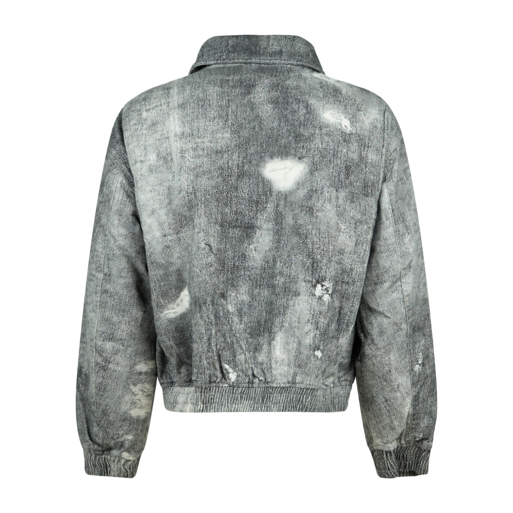 Woodbird - Giubbotto grigio in cotone a fantasia relaxed fit per uomo |