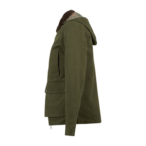 Markup - Giubbotto verde con cappuccio in cotone con imbottitura removibile per 2