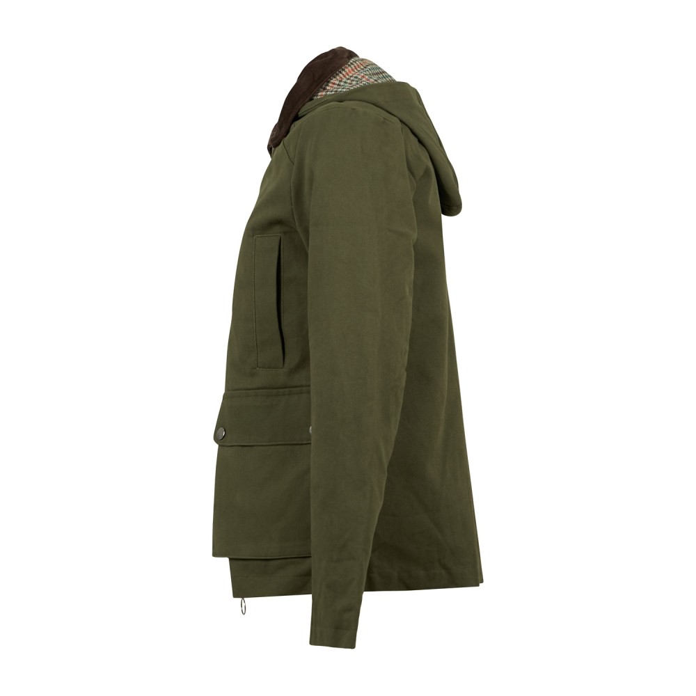 Markup - Giubbotto verde con cappuccio in cotone con imbottitura removibile per