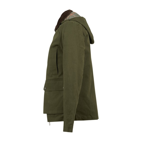 Markup - Giubbotto verde con cappuccio in cotone con imbottitura removibile per