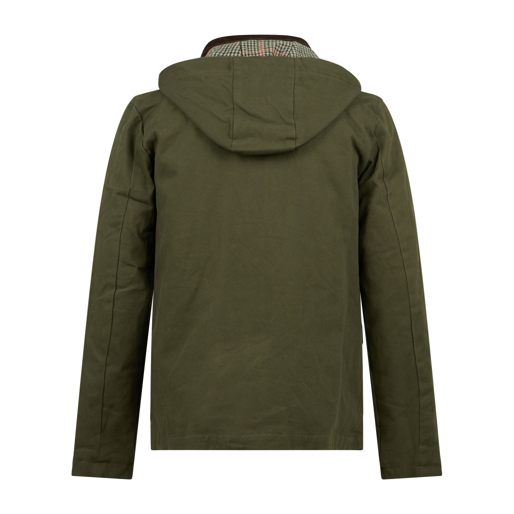 Markup - Giubbotto verde con cappuccio in cotone con imbottitura removibile per