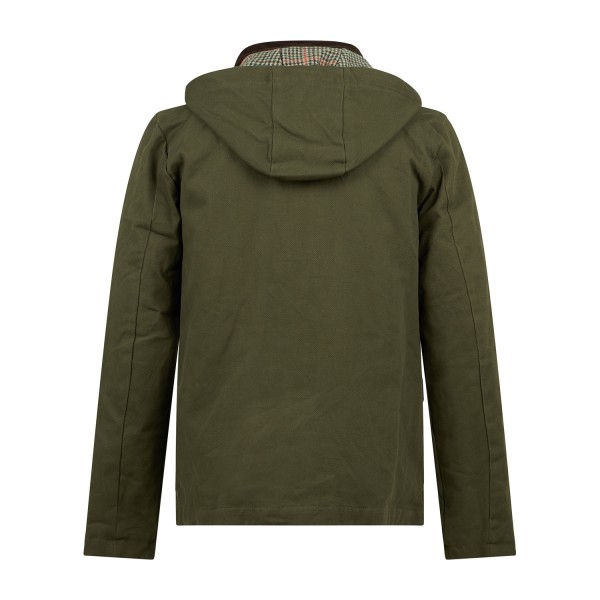 Markup - Giubbotto verde con cappuccio in cotone con imbottitura removibile per