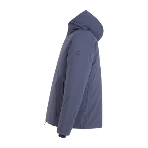 Save The Duck - Giubbotto con cappuccio blu Obione in tessuto tecnico per uomo 2