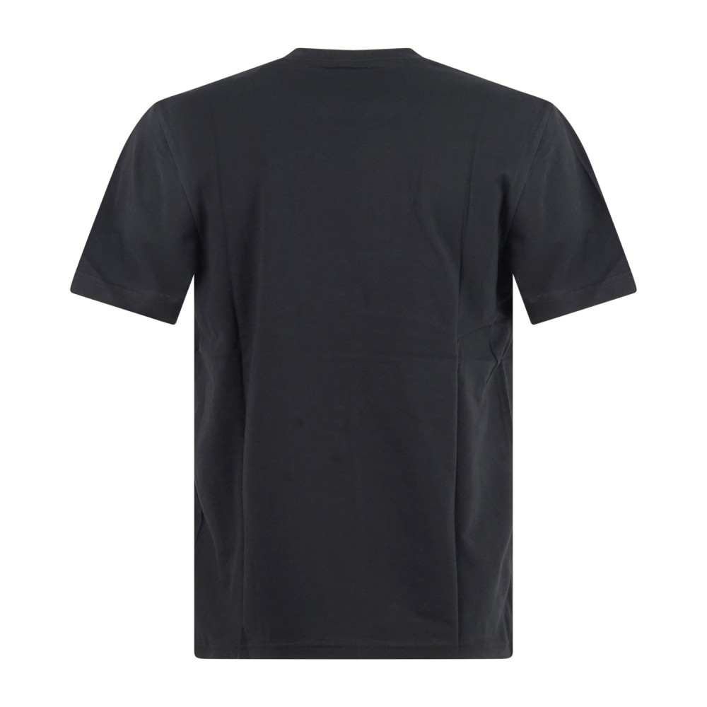 Dickies - T-shirt nera con stampa logo sul fronte per uomo | dk0a4xdbblk1