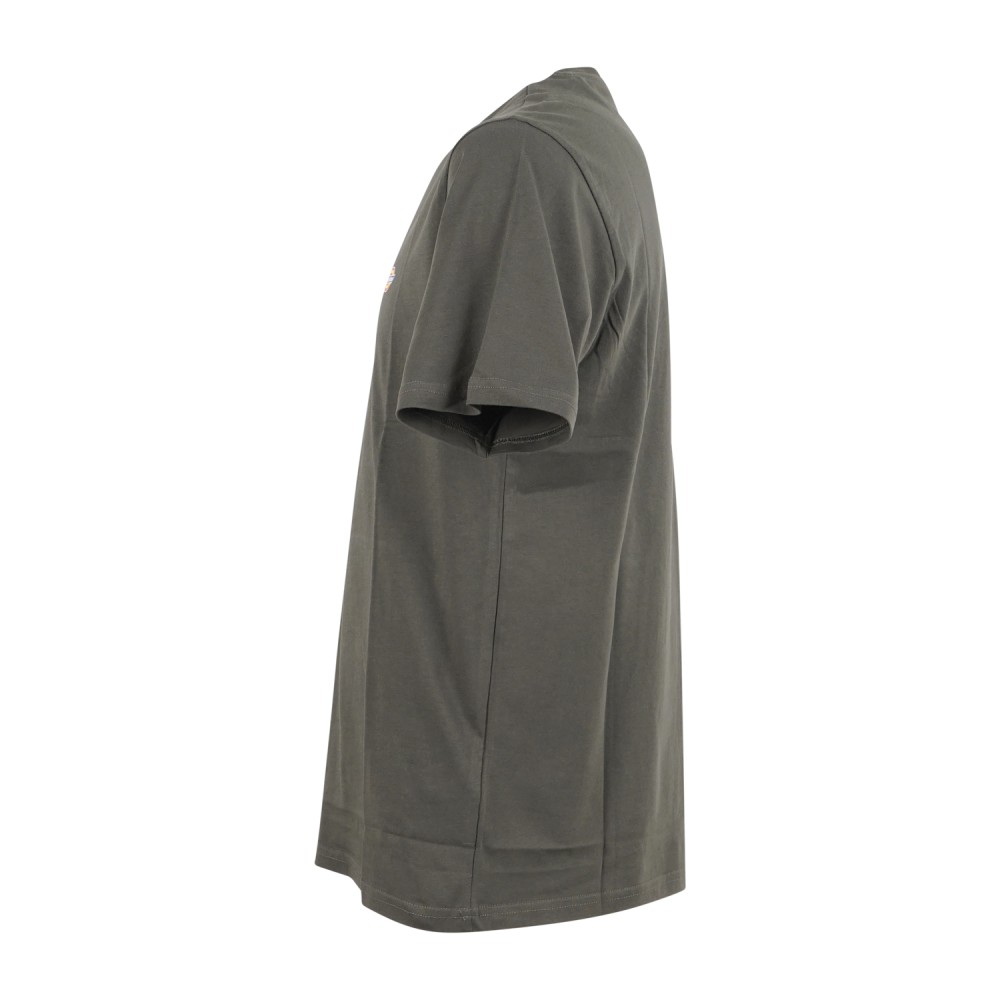Dickies - T-shirt verde con stampa logo sul fronte per uomo | dk0a4xdbogx1 verde